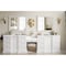 James Martin Vanities De Soto 118in Double Vanity Set, Bright White w/ 3 CM White Zeus Quartz Top 825-V118-BW-DU-WZ - alternate 1